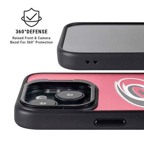 NHL Carolina Hurricanes Solid Background iPhone 15 Kickstand Case